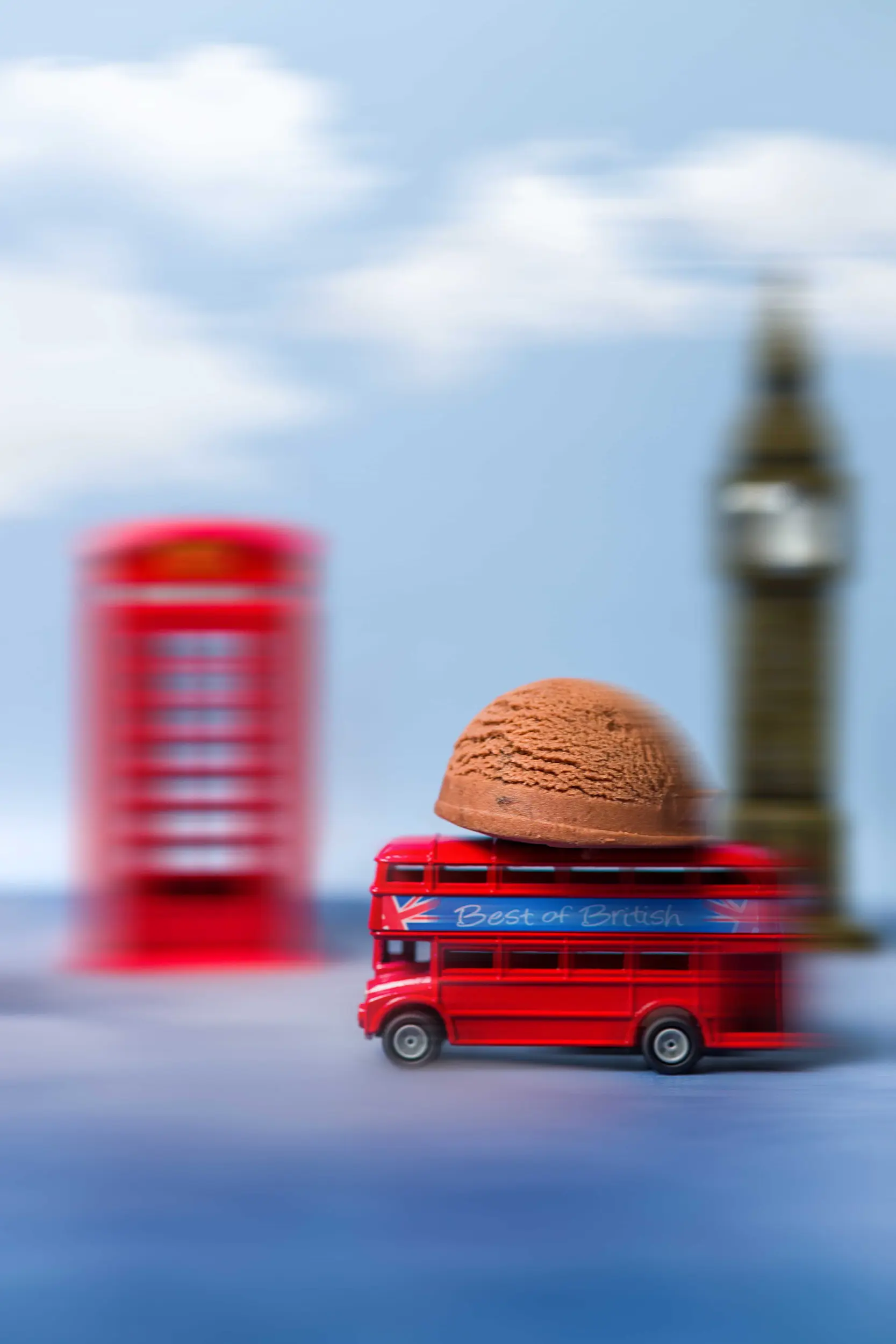 London Creamery double decker bus
